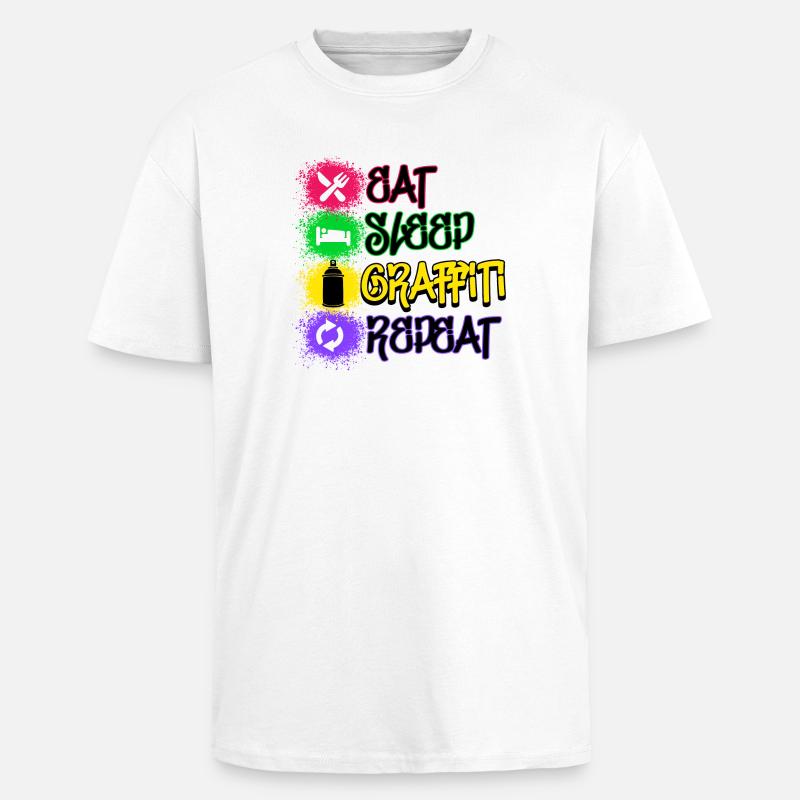 Graffiti Statement Sprayer Spraydose Kunst - Oversized Heavyweight Unisex T-Shirt - Weiß