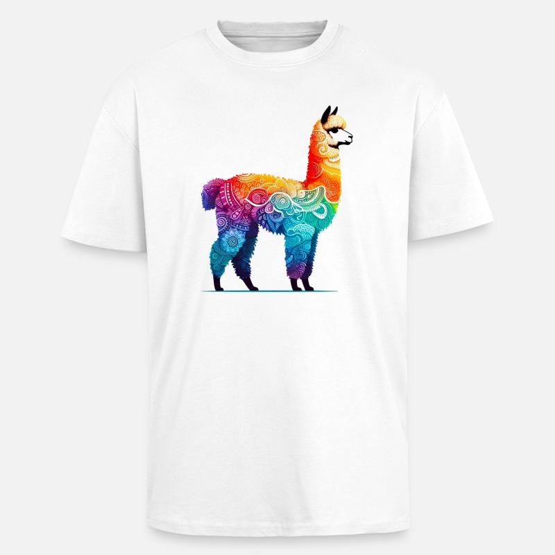 Alpaka - Oversized Heavyweight Unisex T-Shirt - Weiß