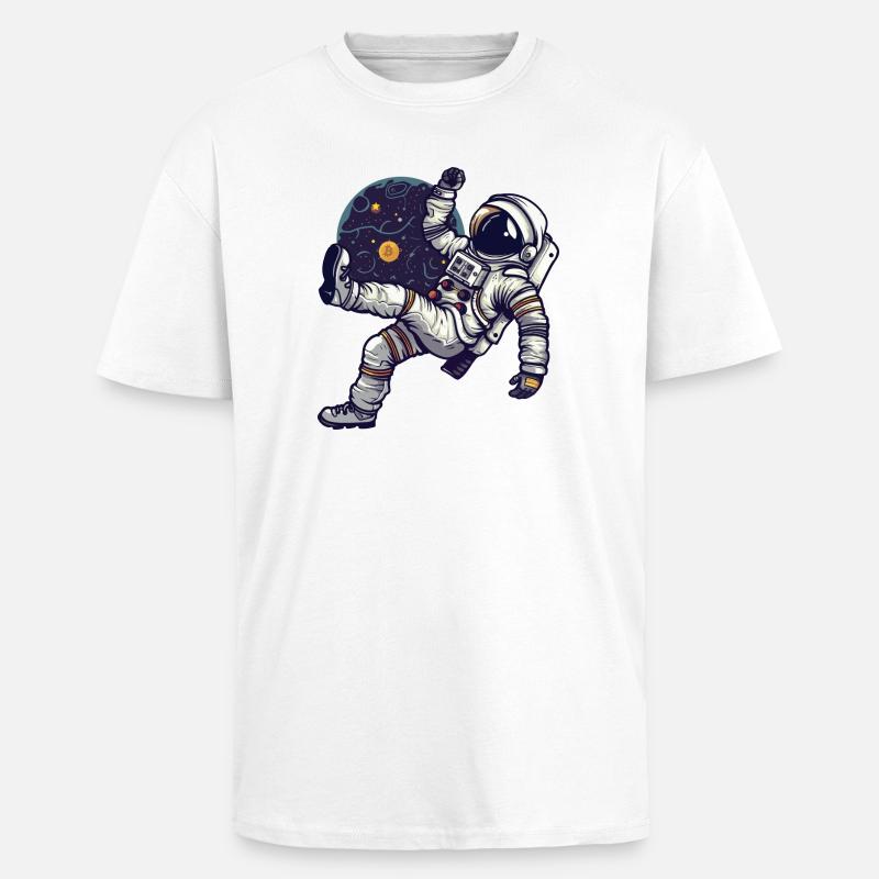 Vers la Lune - T-shirt unisexe oversize épais - blanc