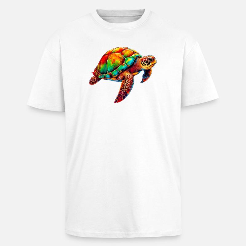 Turtle - Unisex Oversized Heavyweight T-shirt - white
