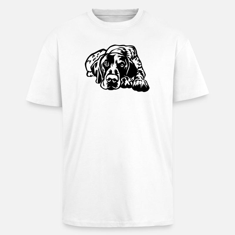German Shorthaired Pointer - Unisex Oversized Heavyweight T-shirt - white