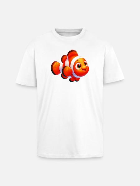Clownfisch - Oversized Heavyweight Unisex T-Shirt - Weiß