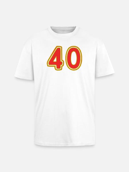 40 - Unisex Oversized Heavyweight T-shirt - white