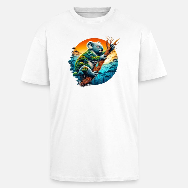 Koala - Unisex Oversized Heavyweight T-shirt - white