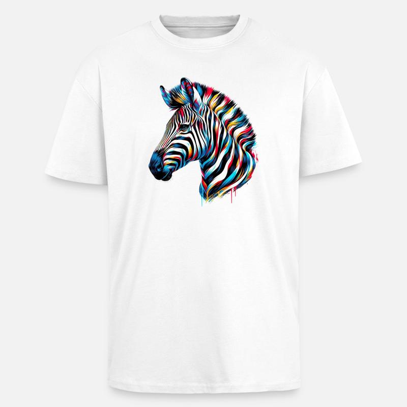 Zebra - Oversized Heavyweight Unisex T-Shirt - Weiß