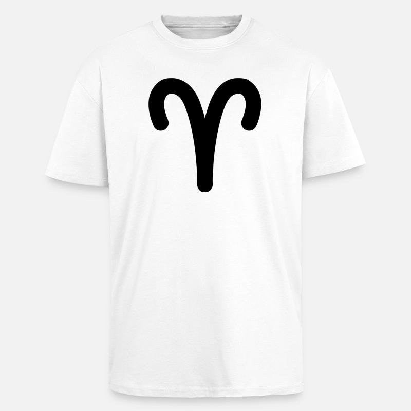 Widder Sternzeichen Widder - Oversized Heavyweight Unisex T-Shirt - Weiß