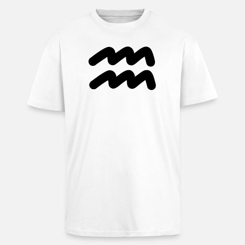 Wassermann Sternzeichen Wassermann - Oversized Heavyweight Unisex T-Shirt - Weiß