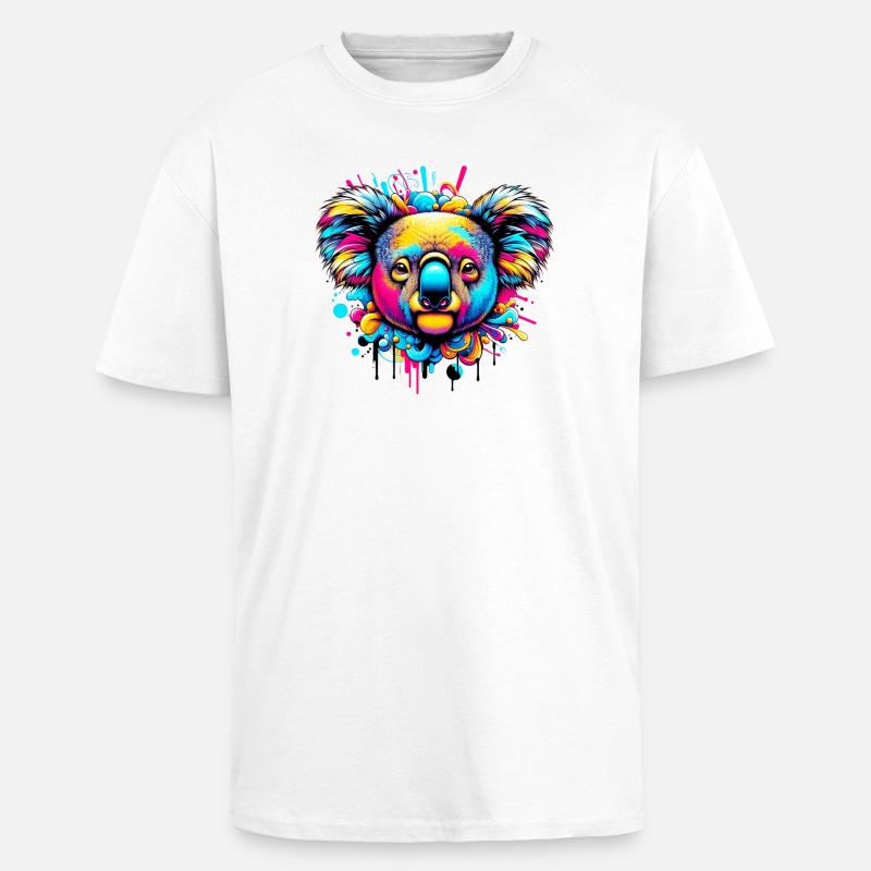 Koala - Oversized Heavyweight Unisex T-Shirt - Weiß