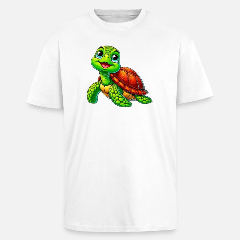 Turtle - Unisex Oversized Heavyweight T-shirt - white