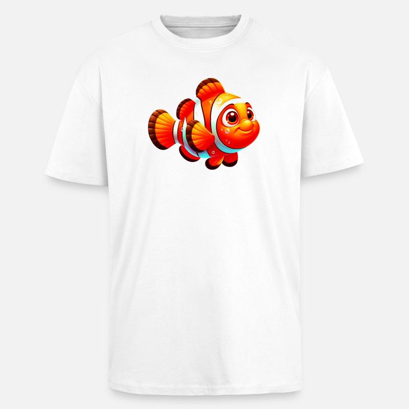 Clownfisch - Oversized Heavyweight Unisex T-Shirt - Weiß