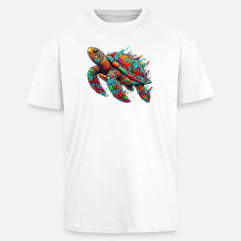 Schildkröte - Oversized Heavyweight Unisex T-Shirt - Weiß