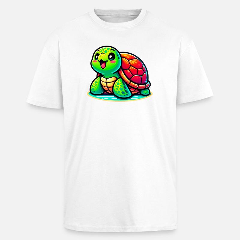 Schildkröte - Oversized Heavyweight Unisex T-Shirt - Weiß