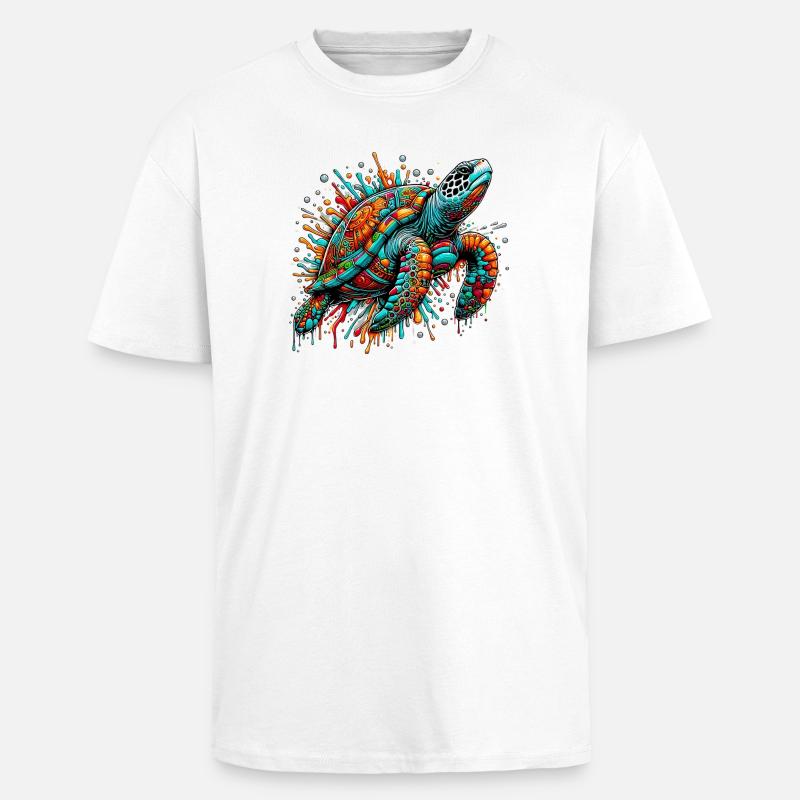 Schildkröte - Oversized Heavyweight Unisex T-Shirt - Weiß