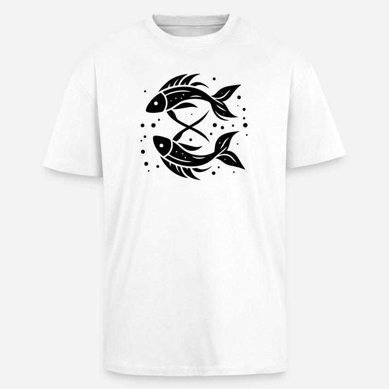 Fische 2 - Oversized Heavyweight Unisex T-Shirt - Weiß