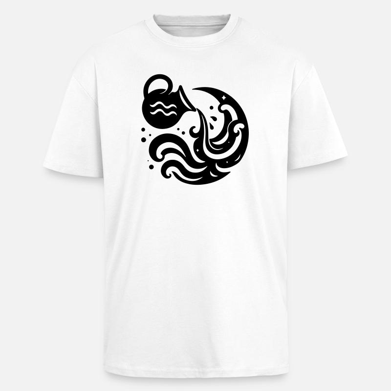 Wassermann - Oversized Heavyweight Unisex T-Shirt - Weiß