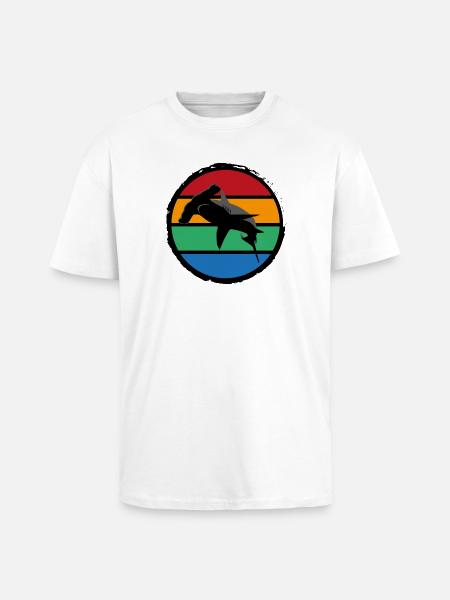 14 Hammerhai sunset - Oversized Heavyweight Unisex T-Shirt - Weiß