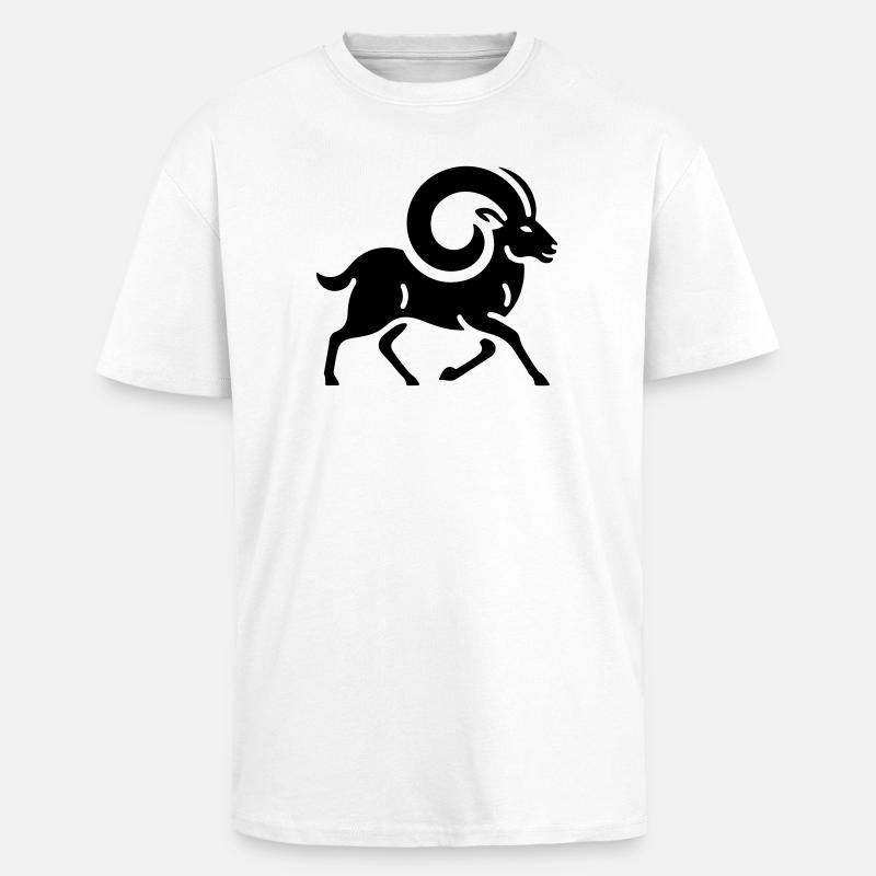 Widder 3 - Oversized Heavyweight Unisex T-Shirt - Weiß