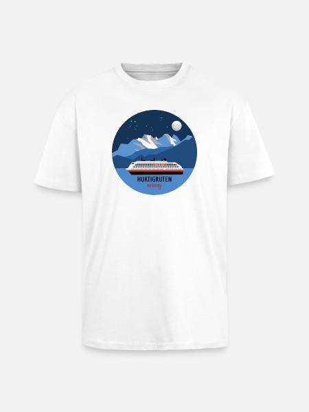 Norway Sailing through the Fjords with Hurtigruten - Unisex Oversized Heavyweight T-shirt - white