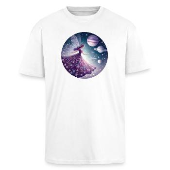 Fairy of Wishes - Unisex Oversized Heavyweight T-shirt - white - Front - Alina (178cm) & Michal (187cm)