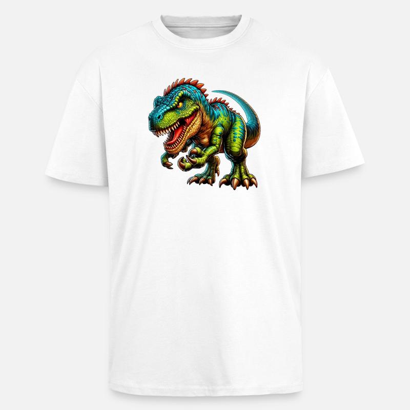 Dinosaurier - Oversized Heavyweight Unisex T-Shirt - Weiß
