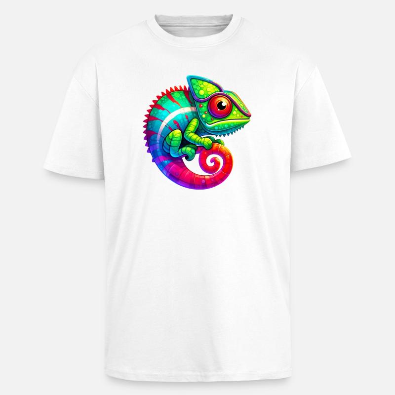 Chamäleon - Oversized Heavyweight Unisex T-Shirt - Weiß