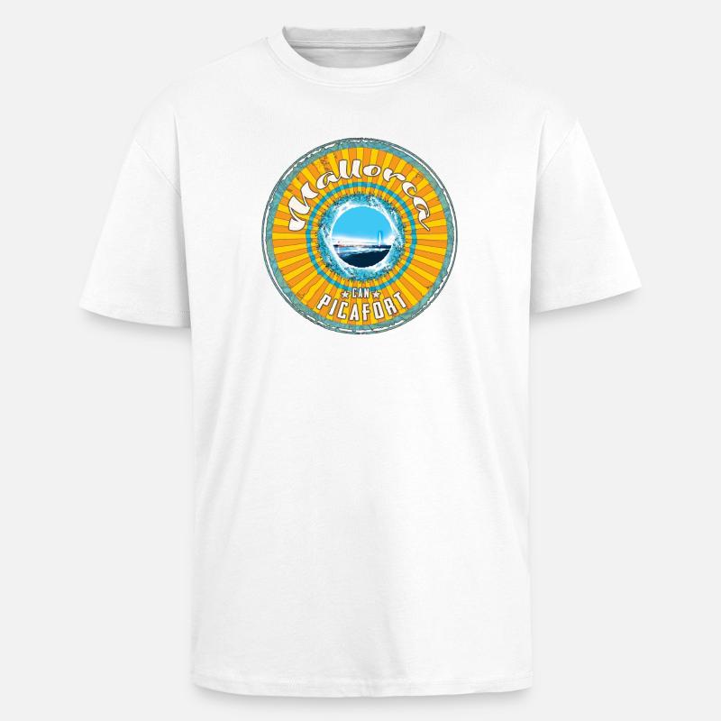 Mallorca Can Picafort - Oversized Heavyweight Unisex T-Shirt - Weiß