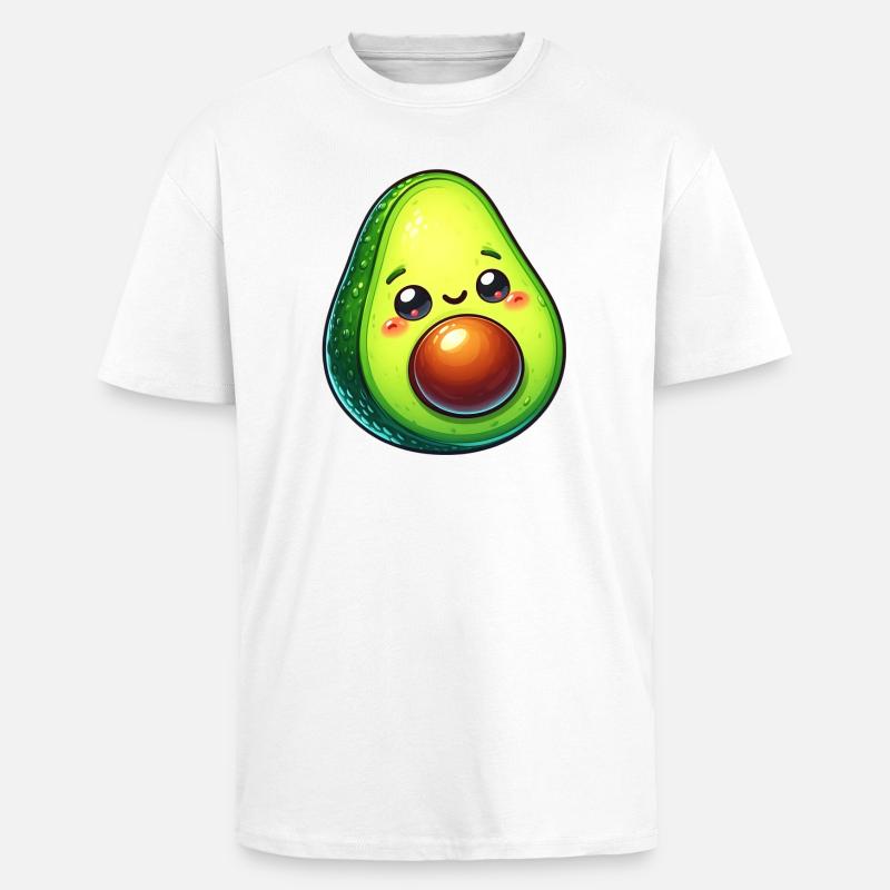 Avocado - Oversized Heavyweight Unisex T-Shirt - Weiß