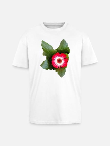 Aster – Autumn Poetry in Lines - Unisex Oversized Heavyweight T-shirt - white