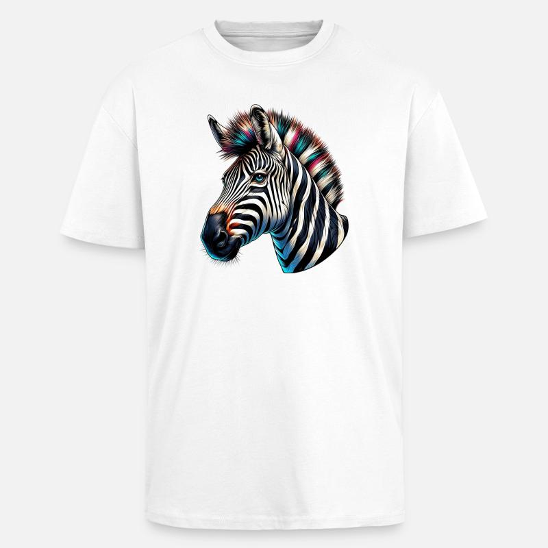 Zebra - Oversized Heavyweight Unisex T-Shirt - Weiß