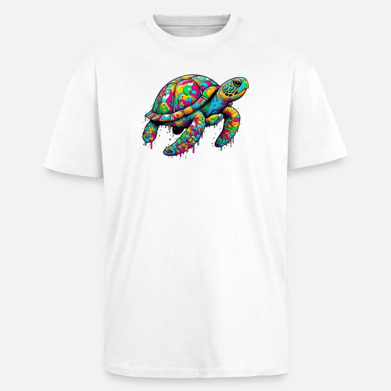 Schildkröte - Oversized Heavyweight Unisex T-Shirt - Weiß