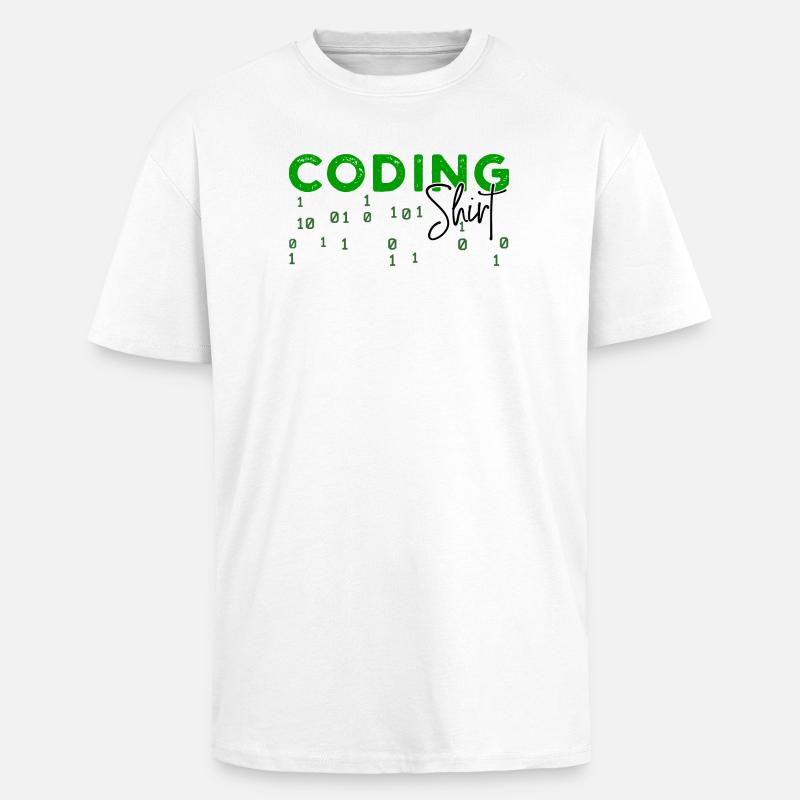 Coden Developer Programmierer Webentwickler Spruch - Oversized Heavyweight Unisex T-Shirt - Weiß