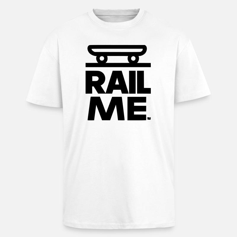 Schiene - Skateboard - Oversized Heavyweight Unisex T-Shirt - Weiß