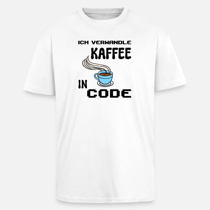 Coden Computerfreak Déclaration du développeur Nerd - T-shirt unisexe oversize épais - blanc