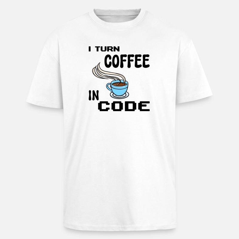 Programmeur de code Scripting Statement Développeur - T-shirt unisexe oversize épais - blanc