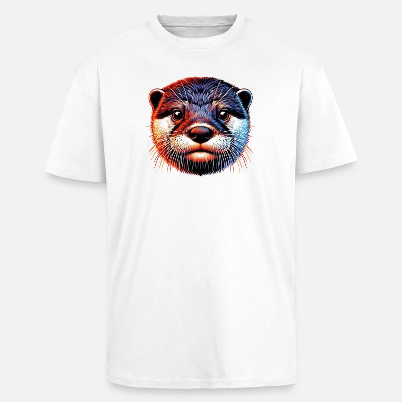 Otter - Oversized Heavyweight Unisex T-Shirt - Weiß