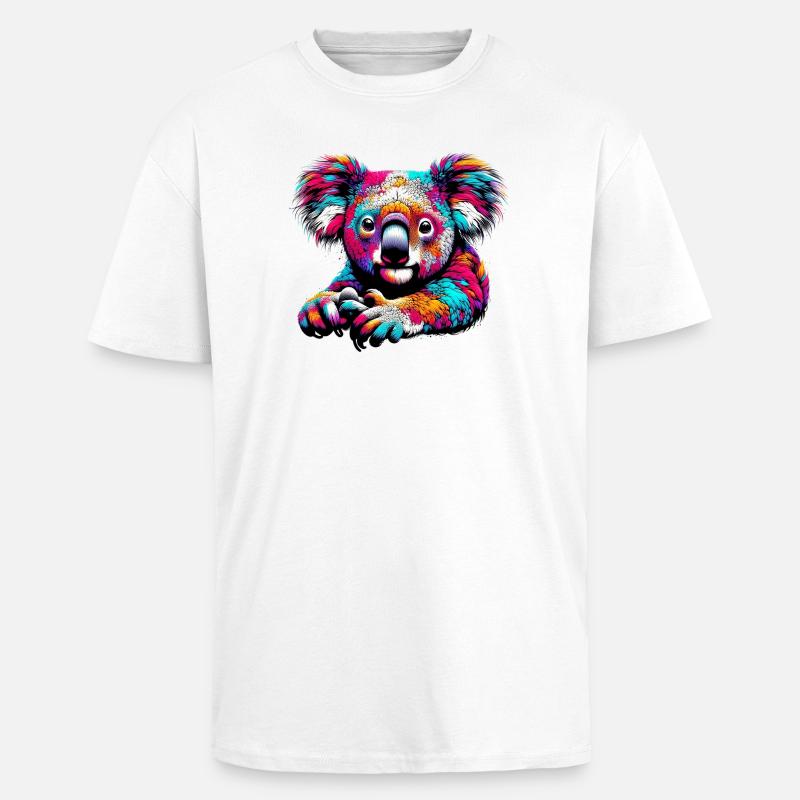 Koala - Oversized Heavyweight Unisex T-Shirt - Weiß