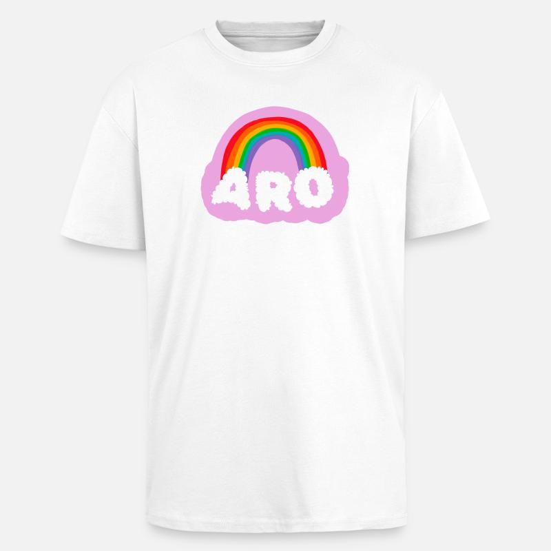 Aromanticism, aromantic, aro - Unisex Oversized Heavyweight T-shirt - white