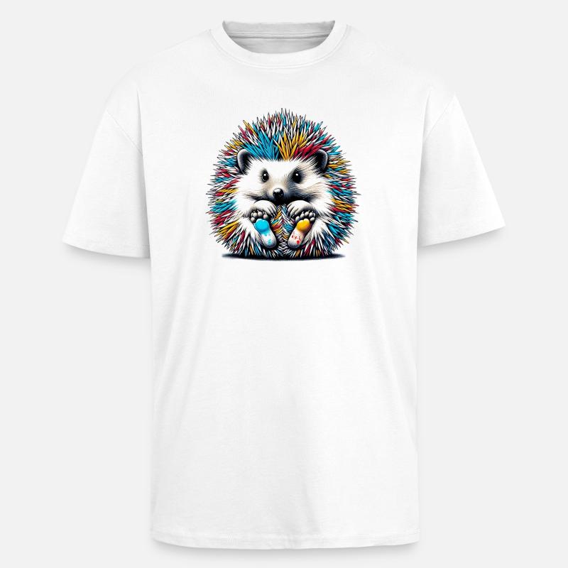 Igel - Oversized Heavyweight Unisex T-Shirt - Weiß