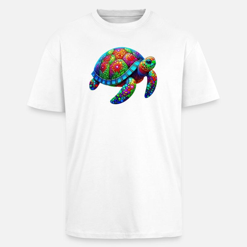 Schildkröte - Oversized Heavyweight Unisex T-Shirt - Weiß