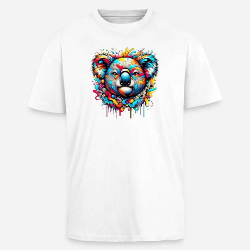 Koala - Unisex Oversized Heavyweight T-shirt - white