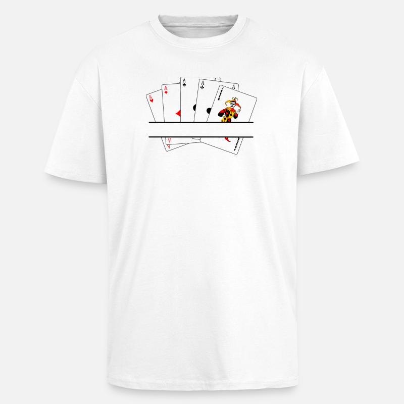 Fünffaches Textbanner - Oversized Heavyweight Unisex T-Shirt - Weiß