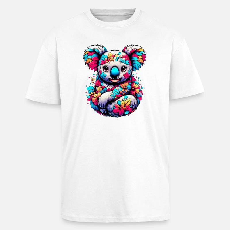 Koala - Oversized Heavyweight Unisex T-Shirt - Weiß
