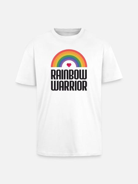 LGBTQ-Pride-Monat - Rainbow Warrior - Oversized Heavyweight Unisex T-Shirt - Weiß