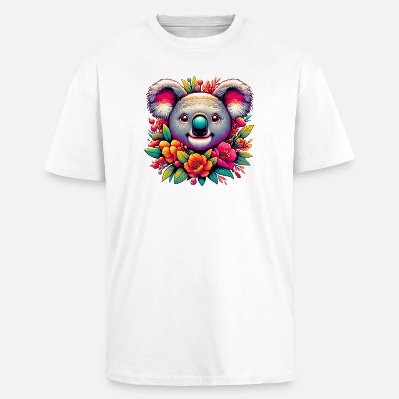 Koala - Oversized Heavyweight Unisex T-Shirt - Weiß