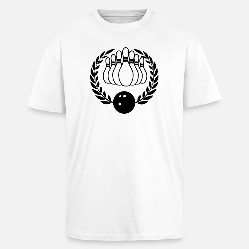 Bowling Lorbeerkranz - Oversized Heavyweight Unisex T-Shirt - Weiß