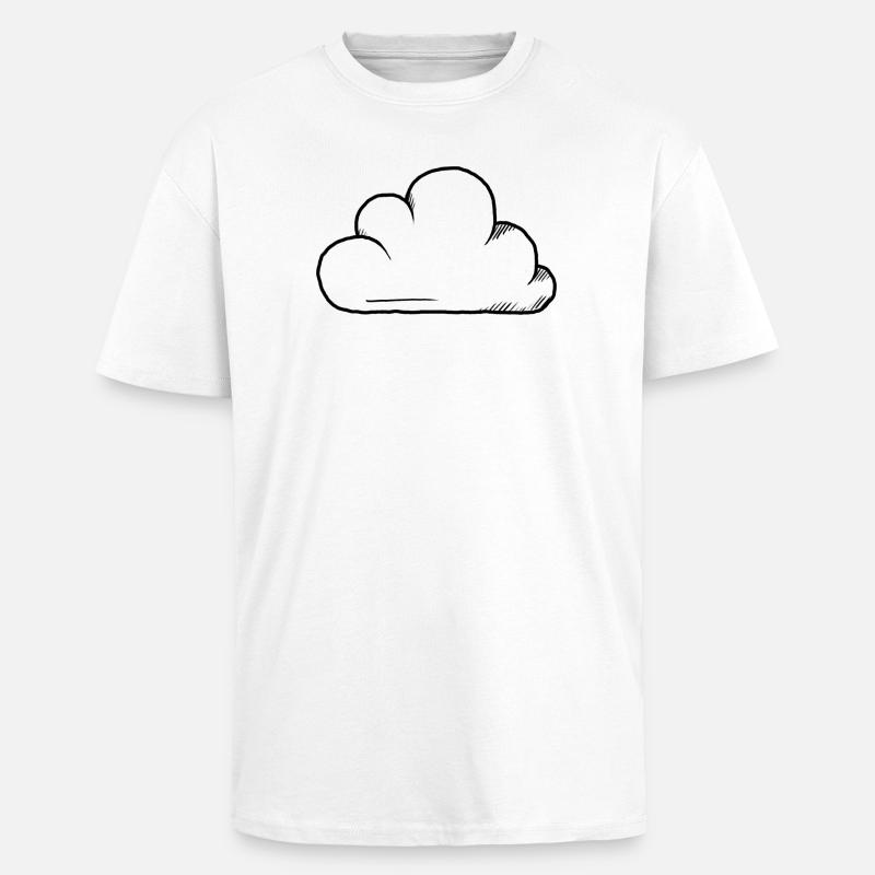 Cloud Design - Unisex Oversized Heavyweight T-shirt - white