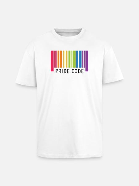 LGBT Pride Month - Pride Code - Unisex Oversized Heavyweight T-shirt - white