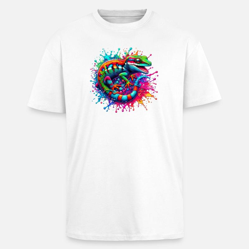 Gecko - T-shirt unisexe oversize épais - blanc