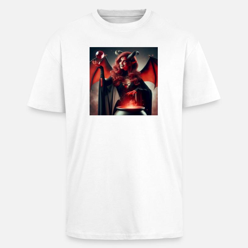 She-Devil - Unisex Oversized Heavyweight T-shirt - white