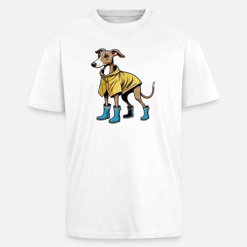 Whippet en imperméable - T-shirt unisexe oversize épais - blanc
